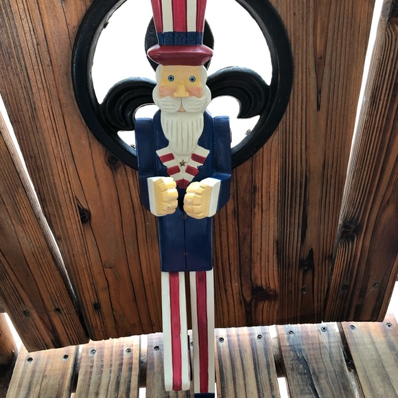 Accents | Final Wooden Uncle Sam Flag Holder Flag Included | Poshmark